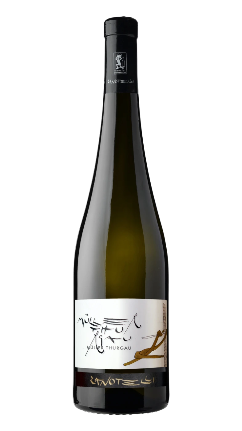 Bottiglia di Müller Thurgau Trentino D.O.C. Superiore Valle di Cembra dell’azienda Zanotelli