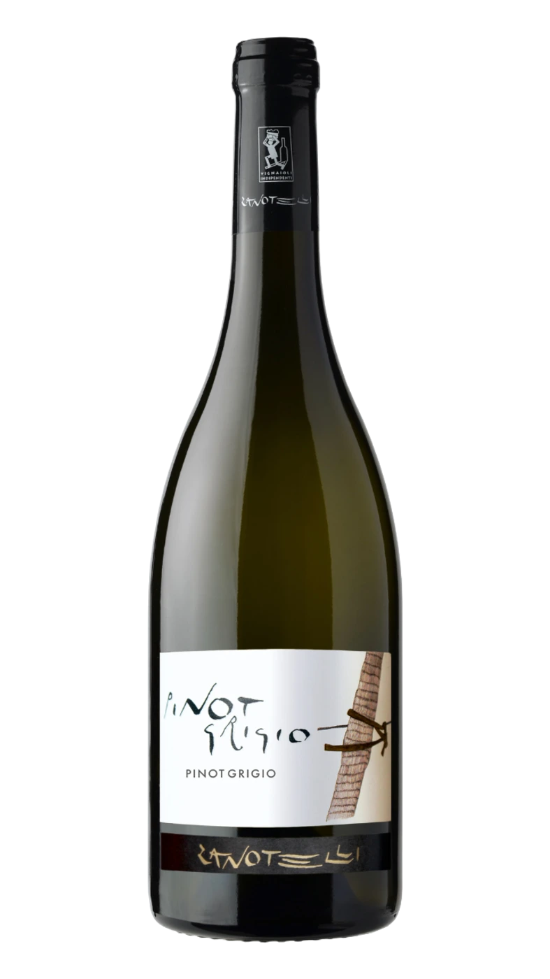 Bottiglia di Pinot Grigio I.G.T. Vigneti delle Dolomiti dell’azienda Zanotelli