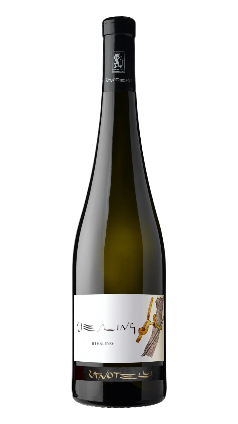 Bottiglia di Riesling Trentino D.O.C. dell’azienda Zanotelli