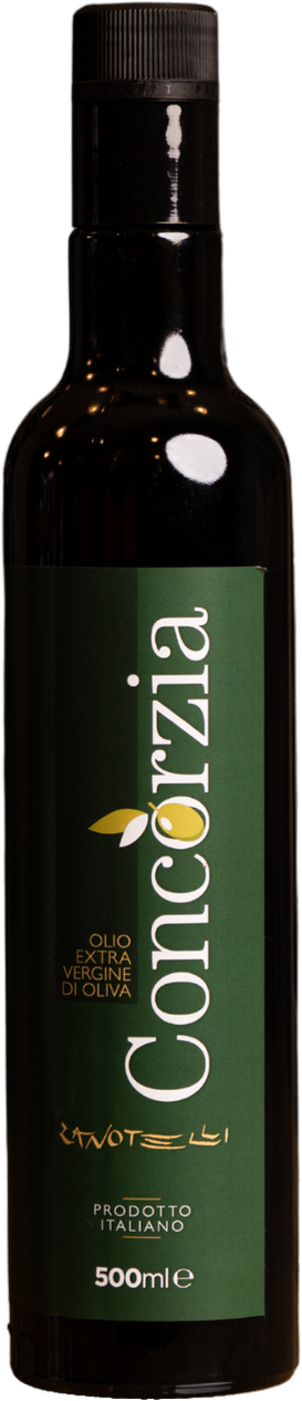 Bottiglia di olio extravergine Concorzia Zanotelli